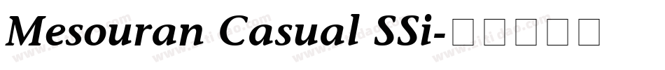 Mesouran Casual SSi字体转换